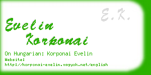 evelin korponai business card